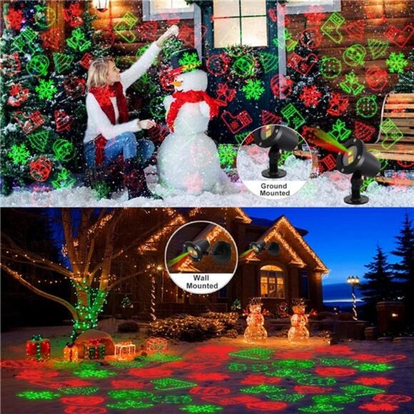 Christmas Projector Lights Outdoor Decorations Plug in Projector - Picture 3 of 6